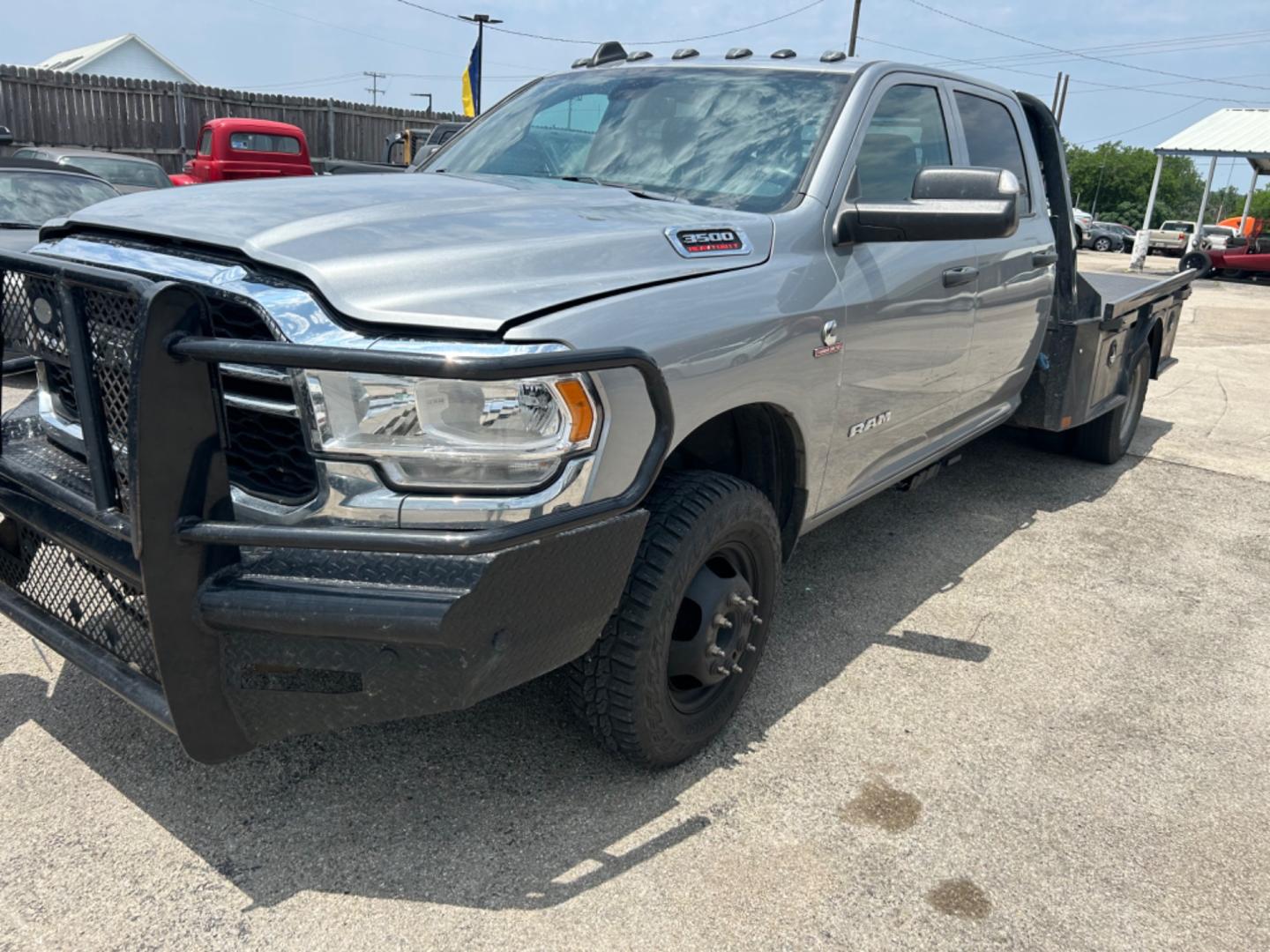 2021 Grey RAM 3500 Crew Cab 4WD DRW (3C7WRTCL0MG) with an 6.7L L6 OHV 24V TURBO DIESEL engine, 6A transmission, located at 1687 Business 35 S, New Braunfels, TX, 78130, (830) 625-7159, 29.655487, -98.051491 - Photo#0